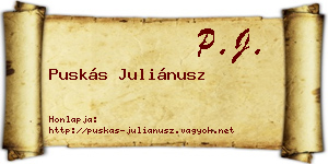 Puskás Juliánusz névjegykártya